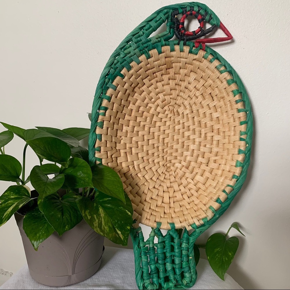 Vintage Woven Bird decor basket